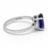 Thumbnail: 1.70 Ct Oval Natural Sapphire & Diamond Engagement Ring in 14K White Gold – Size