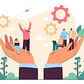 Hands holding team of tiny business persons.jpg