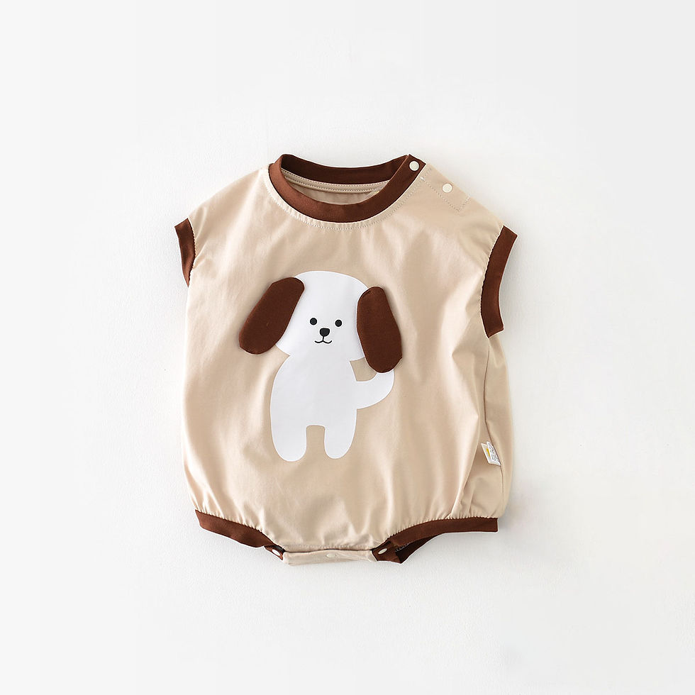 Cute Doggy Print Baby Boys Onesie