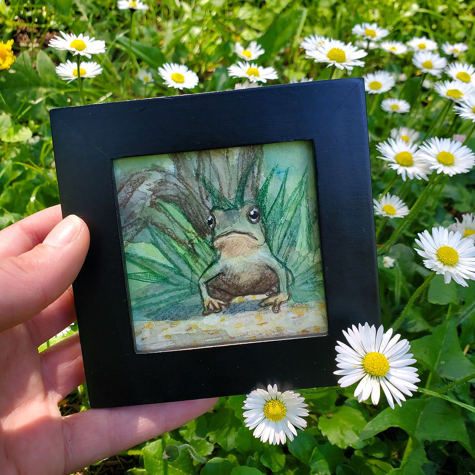 Thumbnail: Baby Sonoran Desert Toad | Framed Mini Watercolor Painting