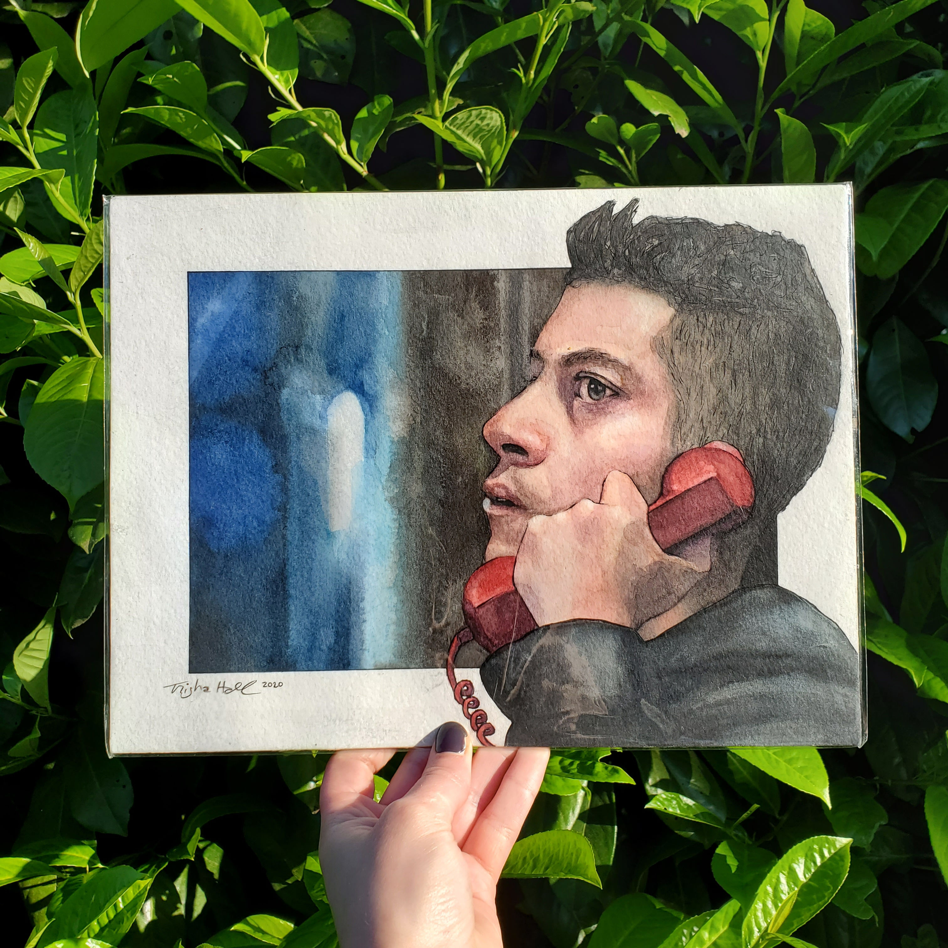 Mr. Robot | Rami Malek Portrait | Watercolor Painting