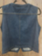 Back View of Denim Pointed Vest