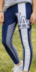 Girl Wearing LA Dodgers Leggings
