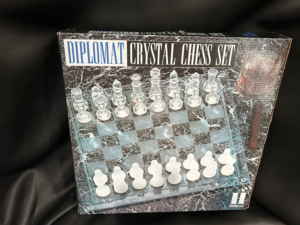Thumbnail: Product image of Diplomat Crystal Chess Set on Black Background