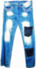 Product image of Faded Denim jeans with Double Navy Pocket Design