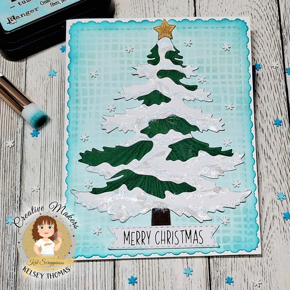 Kat Scrappiness Snow Layering Christmas Tree