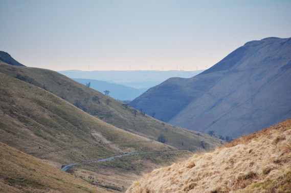 Mountain road in the Cambrian Mountains