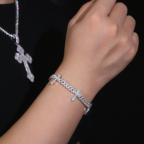 Miami Cross Bracelet | ACE OF JEWELS Miami Cross Bracelet | ACE OF JEWELS