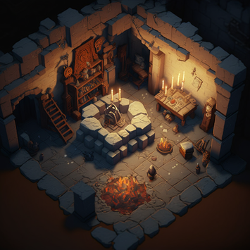 Pinky_isometric_diorama_of_dungeon_room_unreal_engine_5_acd43aa0-a860-4b65-84a9-8691c80711