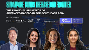Banner of webinar Singapore funds the baseload frontier by Earth Venture Capital