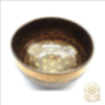 Bol Chantant Tibétain Fleur de vie Uni 15cm soin-nature-l.com NATURE'L