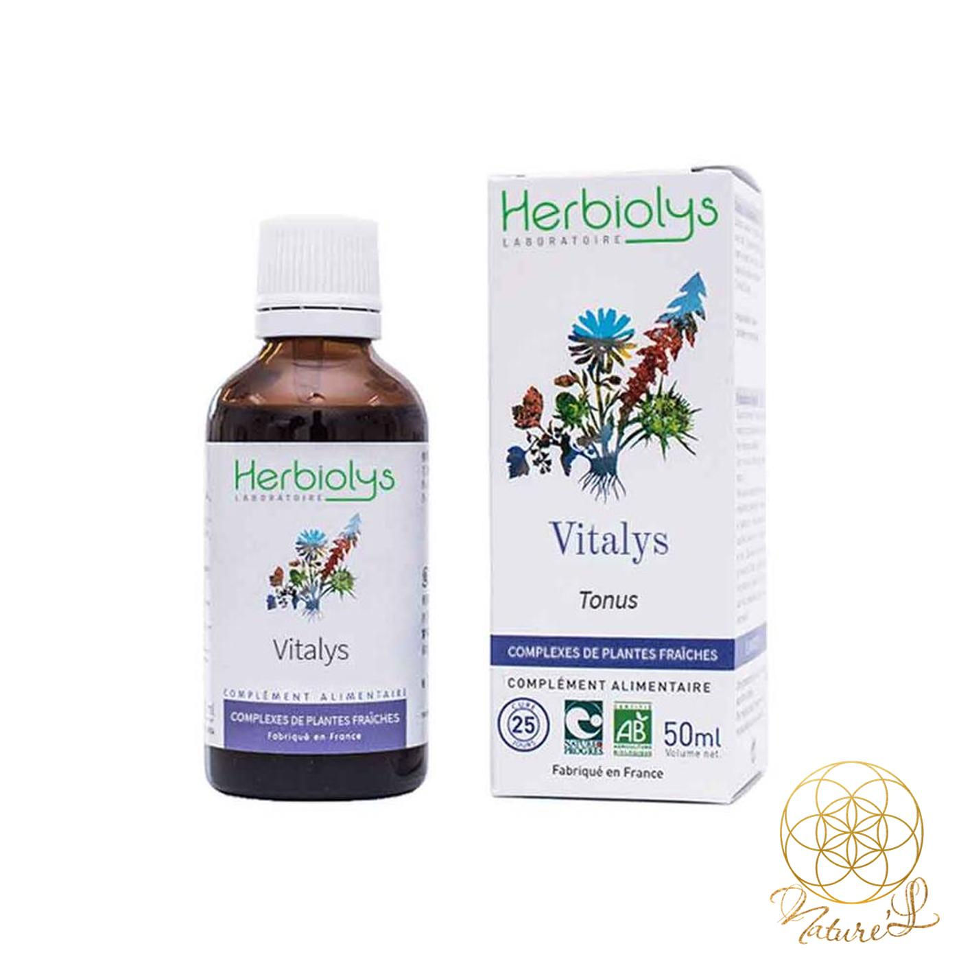 Vitalys, Tonus - Complexe de Bourgeons et Plantes fraîches Bio, Herbiolys. soin-nature-l.com NATURE'L