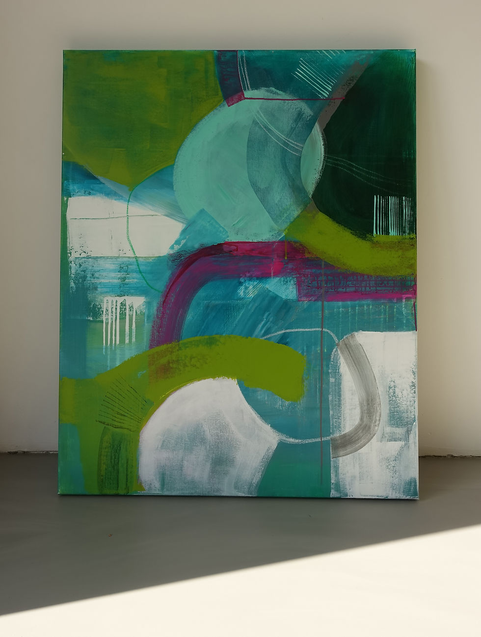 Thumbnail: 'Green Light' 80 x 100 x 4 cm