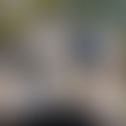 Exterior view of a house in East Stroudsburg, PA with light beige vinyl siding with white trim. The house has a sloped gray roof and a small porch with white columns. A garage is attached to the house, and the yard is freshly landscaped with grass and gravel. The surrounding area is wooded with trees.