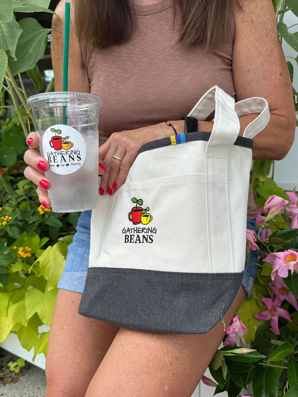 Thumbnail: Mini Embroidered Tote Bag 