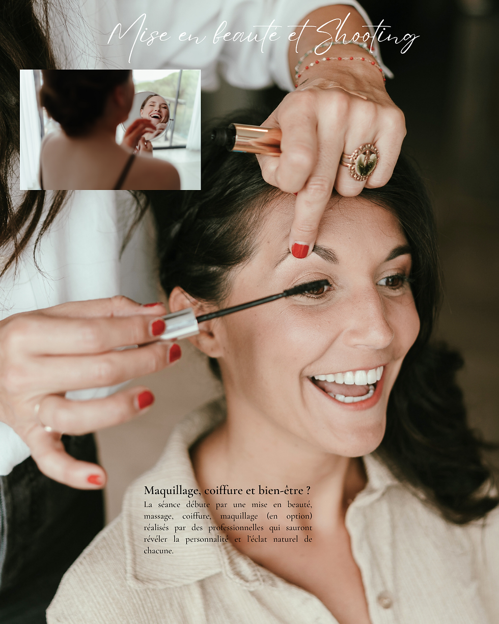 Maquillage et coiffure pour votre séance photo boudoir