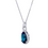 Thumbnail: Halo Blue Topaz Pendant