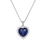 Thumbnail: Blue Sapphire Halo Heart Pendant