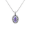 Thumbnail: Amethyst Cross Halo Pendant