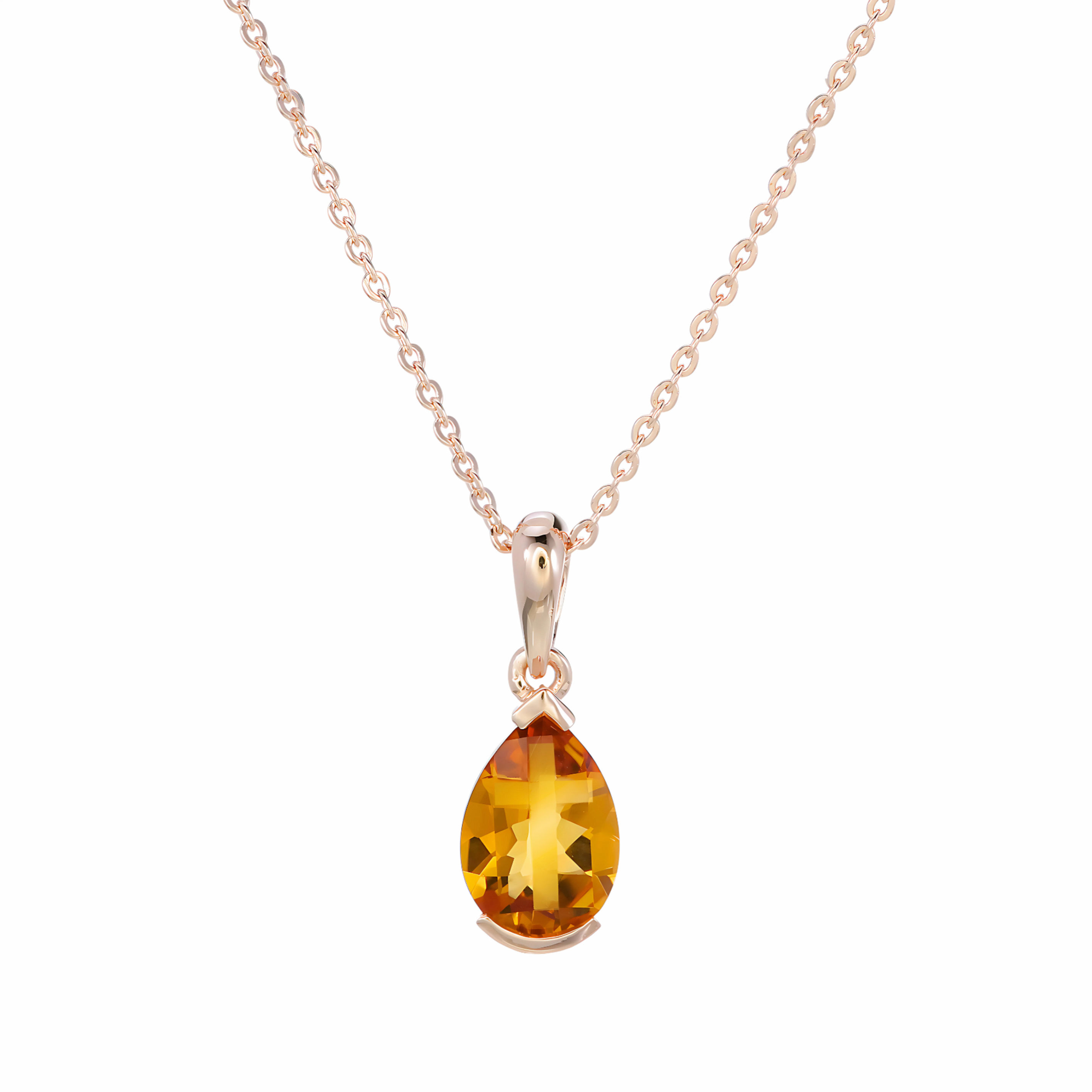 Celestial Citrine Teardrop Pendant