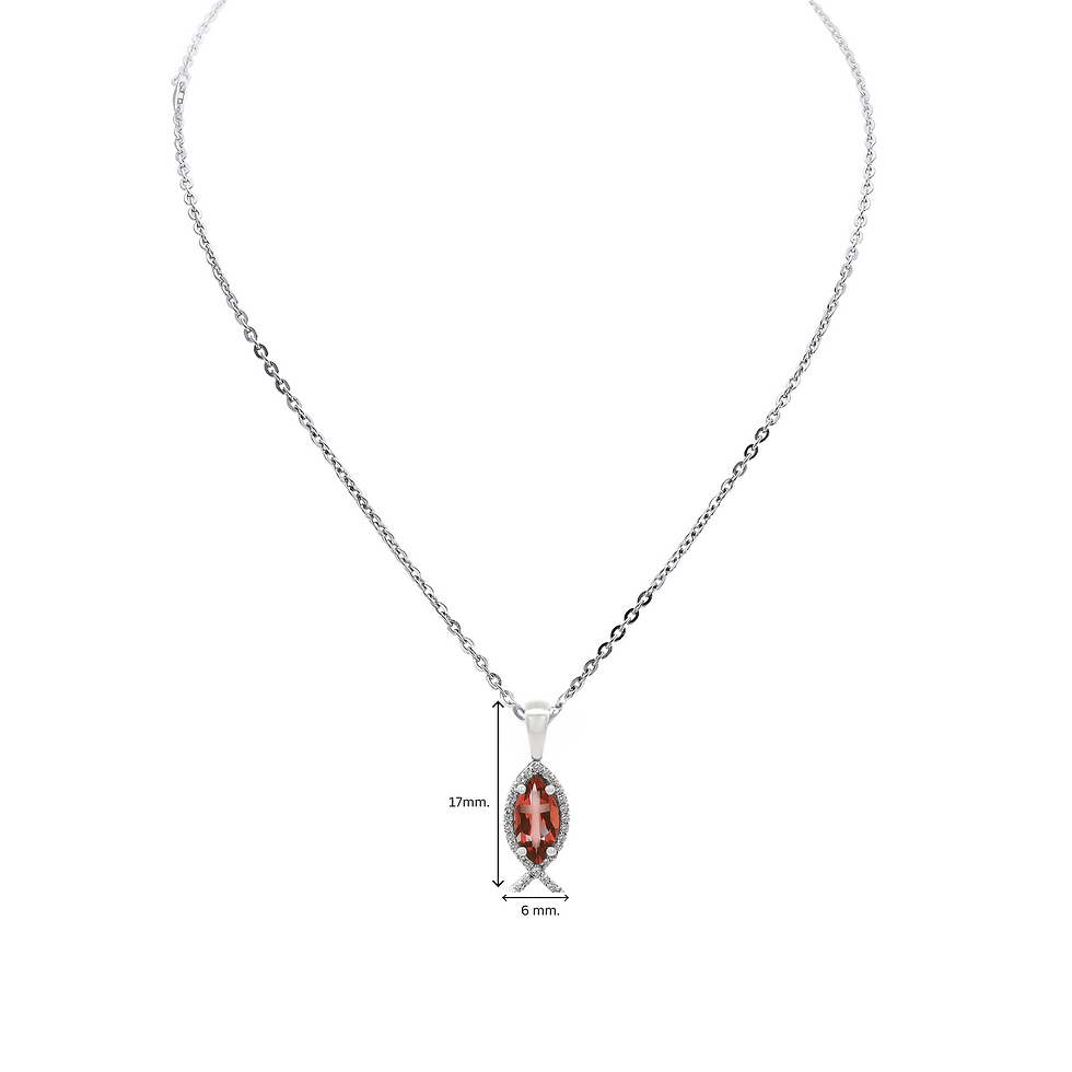 Thumbnail: Ichthys Faith Garnet Pendant