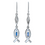 Thumbnail: Faith & Light Blue Sapphire Ichthys Drop Earrings