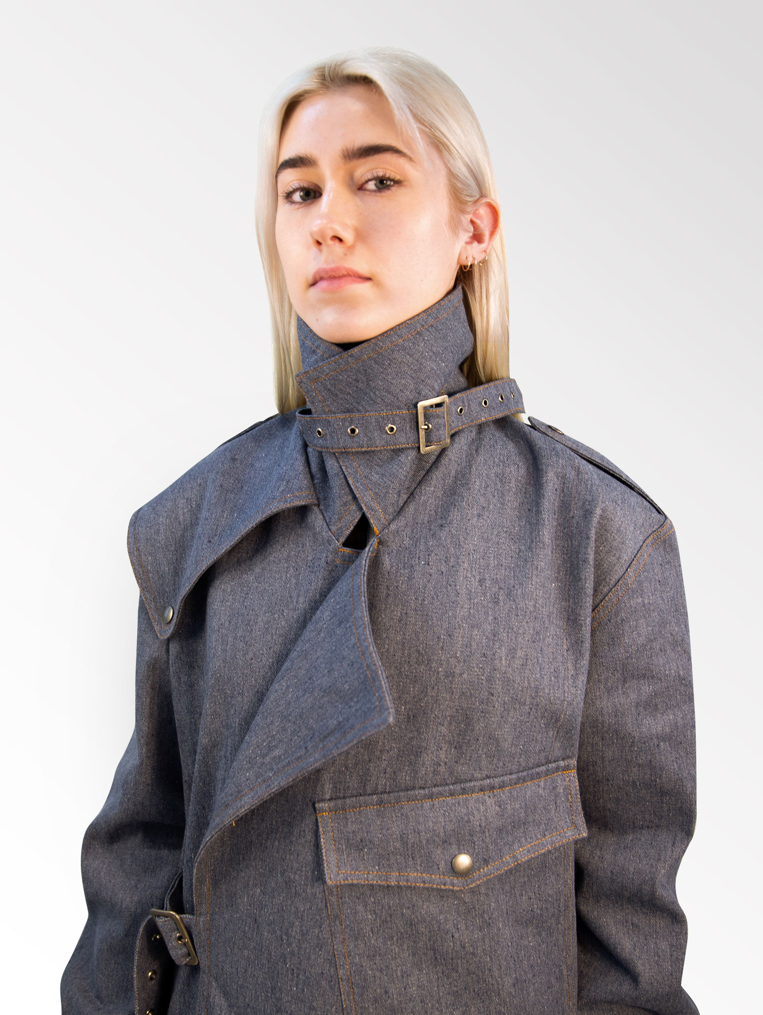 Victoria trench-coat | Recycled denim