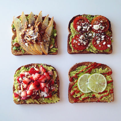 Mashed Avocado Toast 4 Ways