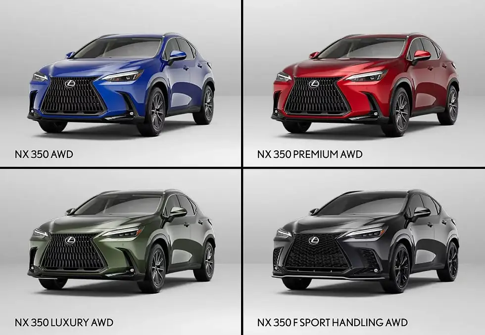 Lexus NX 350 trims