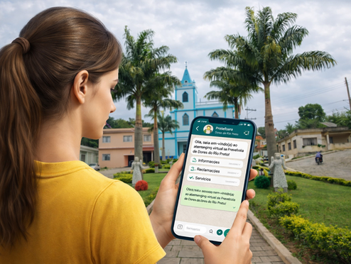 Prefeitura de Dores do Rio Preto lança chatbot no WhatsApp e aproxima serviços públicos da população.