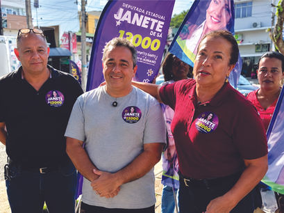 Paulinho grava vídeo de campanha com Janete de Sá em Mimoso enquanto apoio a Péter ainda não aparece publicamente.