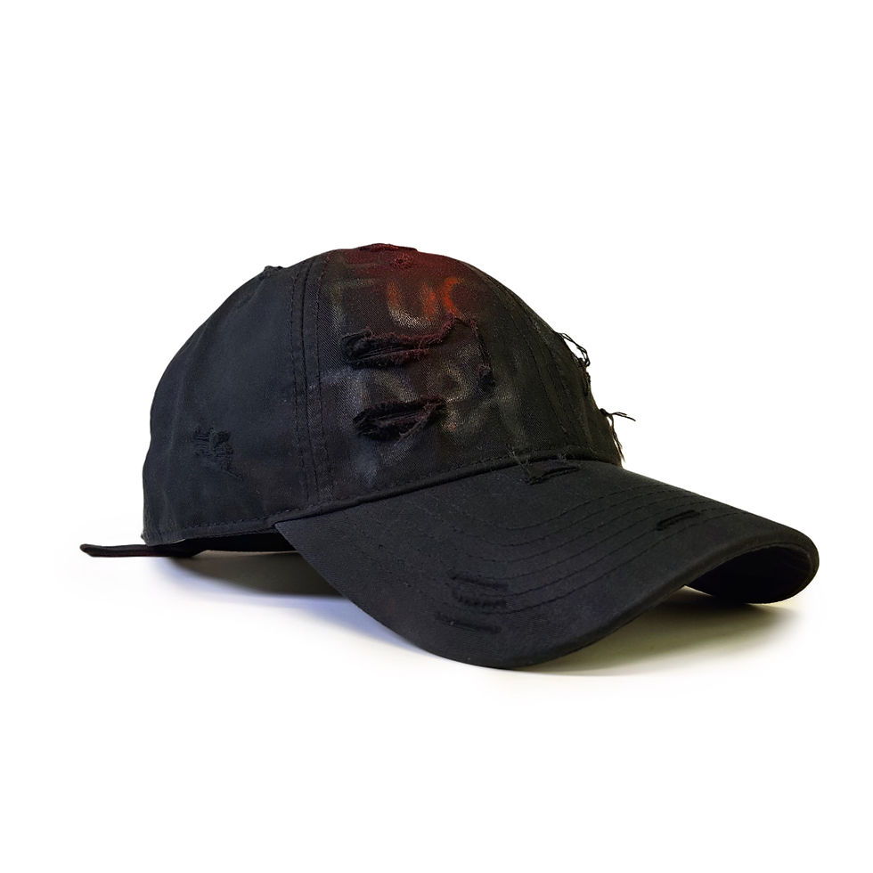 Thumbnail: FUCKING DEPRESSED Cap HANDMADE - One of a Kind Ver. (Too Tensed)