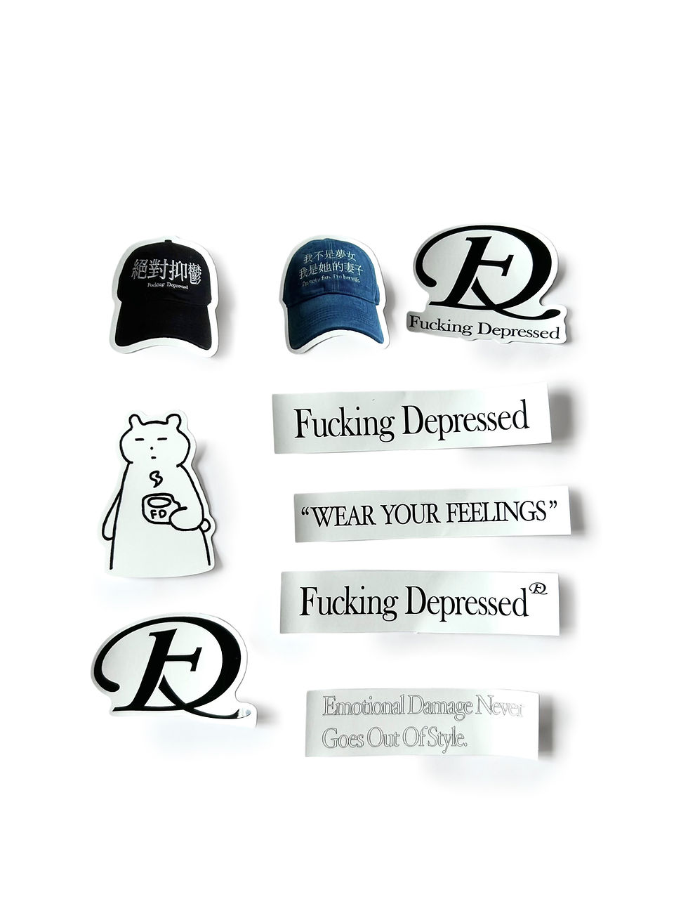 Thumbnail: FUCKING DEPRESSED Sticker Pack