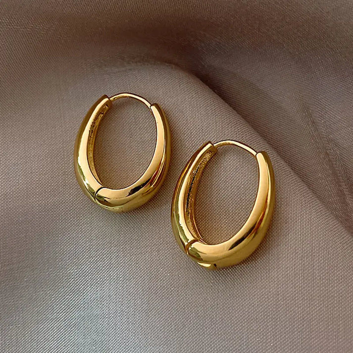 Bold Oval Anti Tarnish Hoops