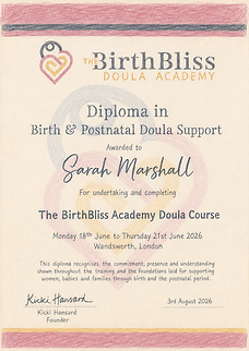 Diploma in Birth & Postnatal Doula Support