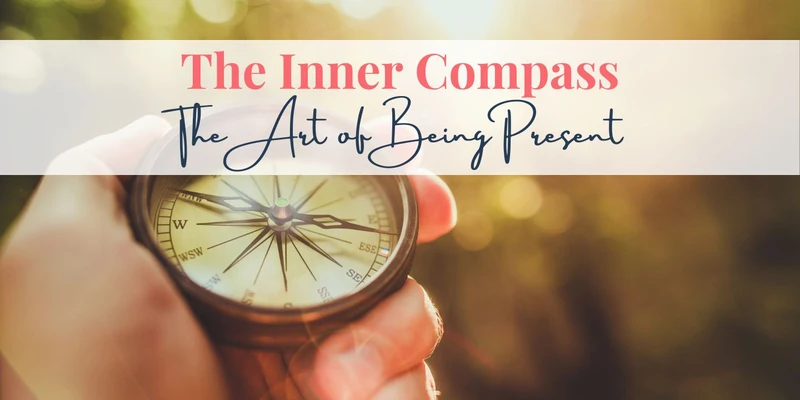 A compass in the hand of a doula with the name of this course, The Inner Compass.