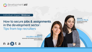 Webinar: How to Secure Jobs and Assignments in the Development Sector: Tips from Top Recruiters