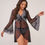 Miniatura: 934 - Robe Negligê de Tule Mais Alongado Atrás Com Manga Dupla Flaire