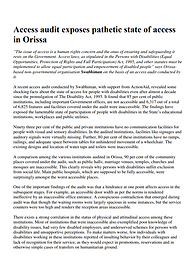 Access Audit Orissa (2004​-05)