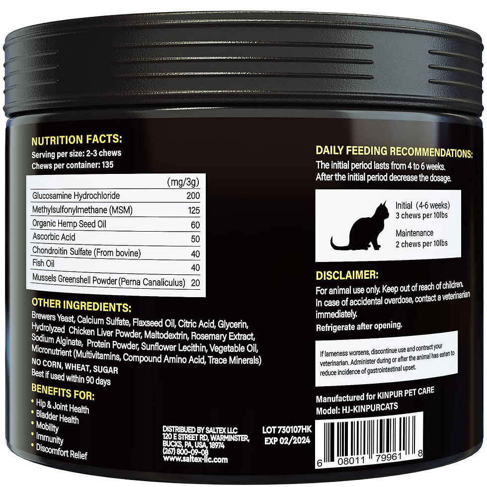 Thumbnail: Natural Glucosamine for Cats   Effective Cat Joint Supplement That Helps Improve