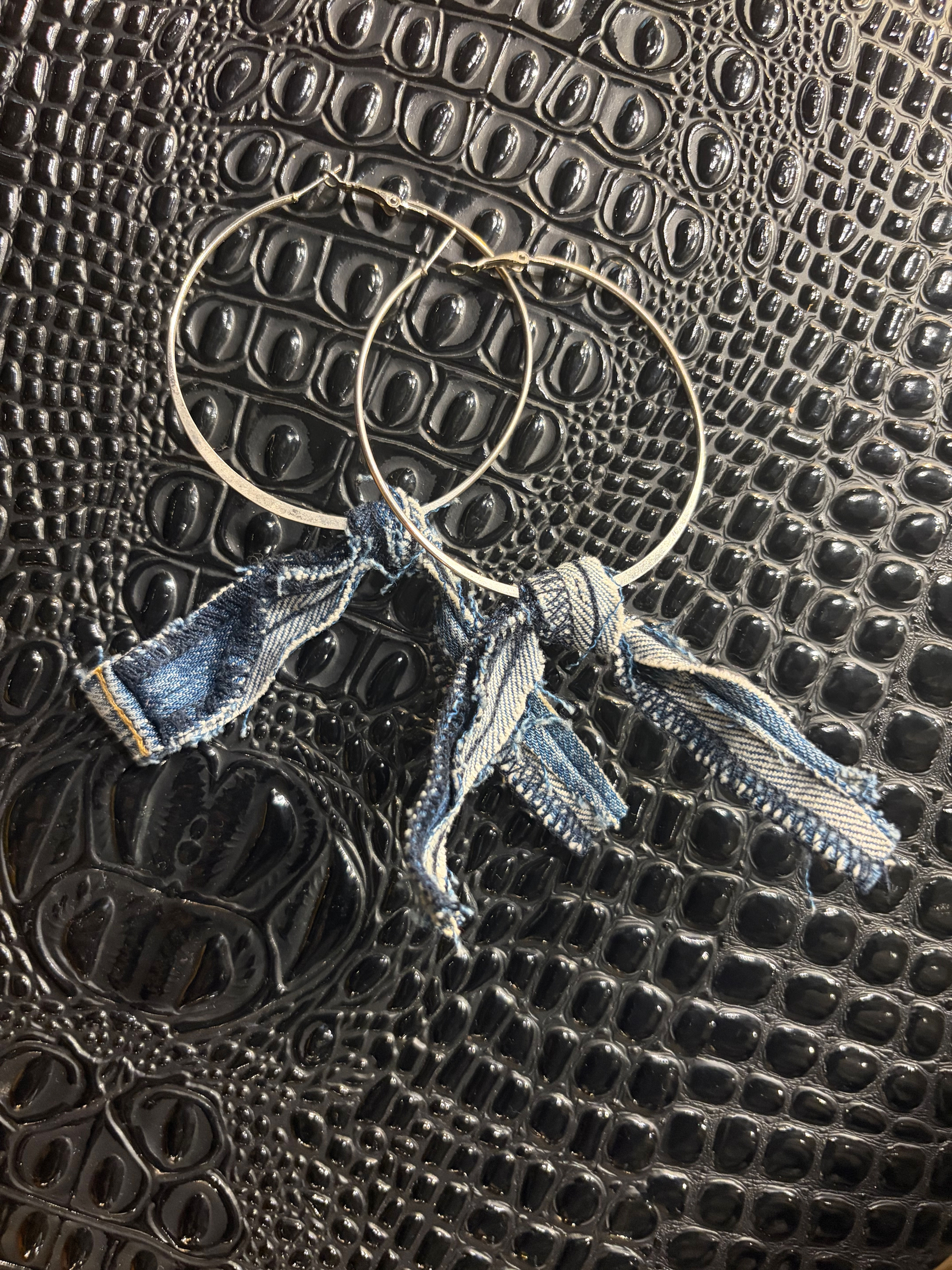 Denim Earrings