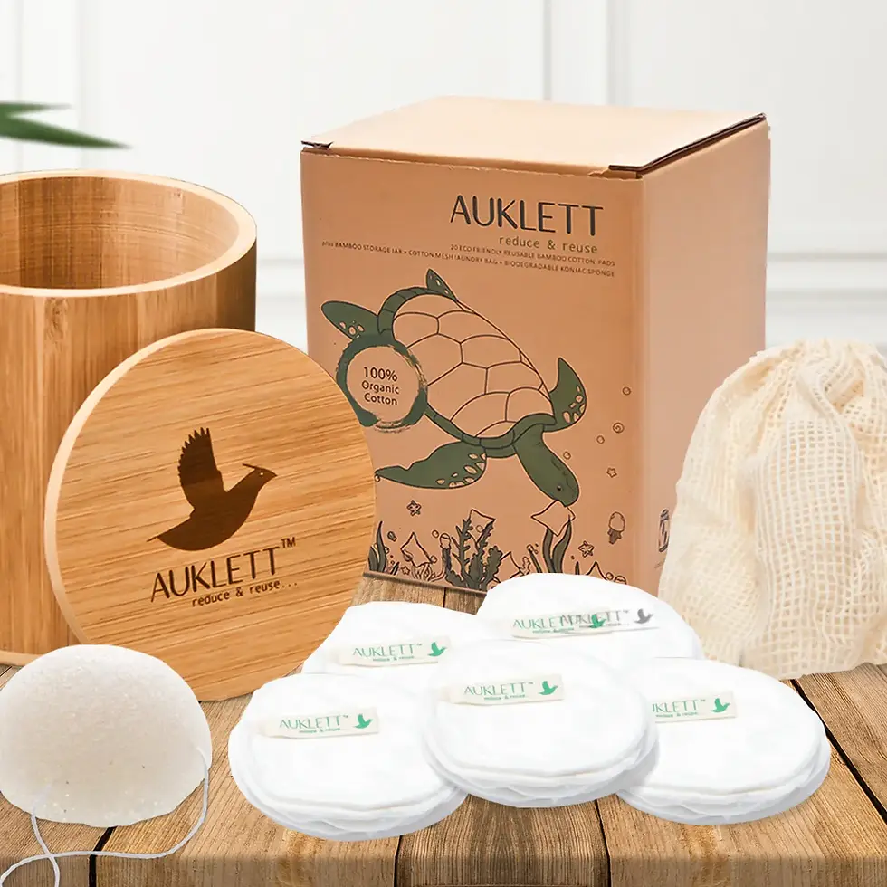 Thumbnail: Reusable Cotton Pads Set with Holder