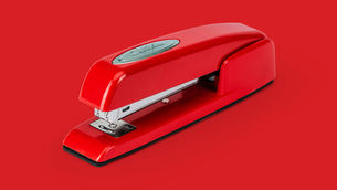 red stapler