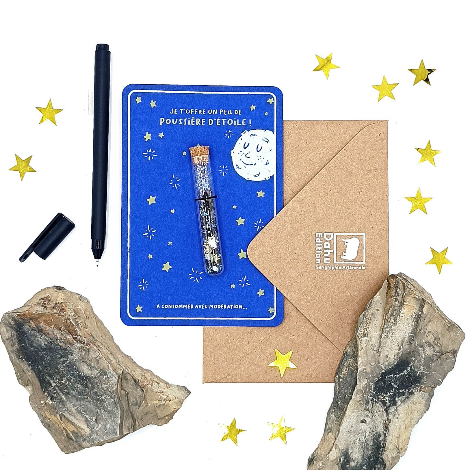 Carte Poussière d'étoiles . 10 X 15 cm