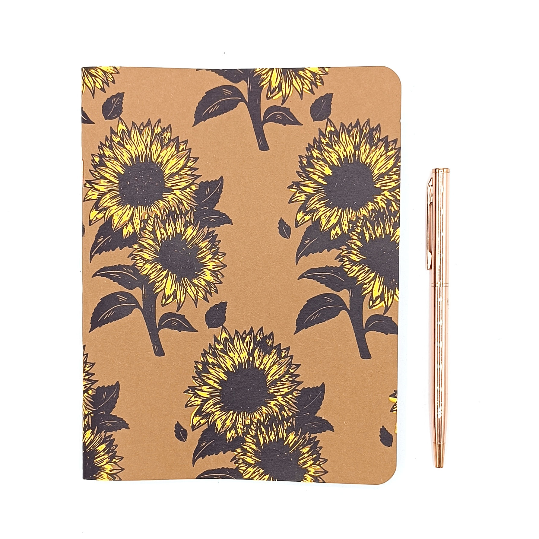 Tournesol motif . Carnet de note . 14X18cm