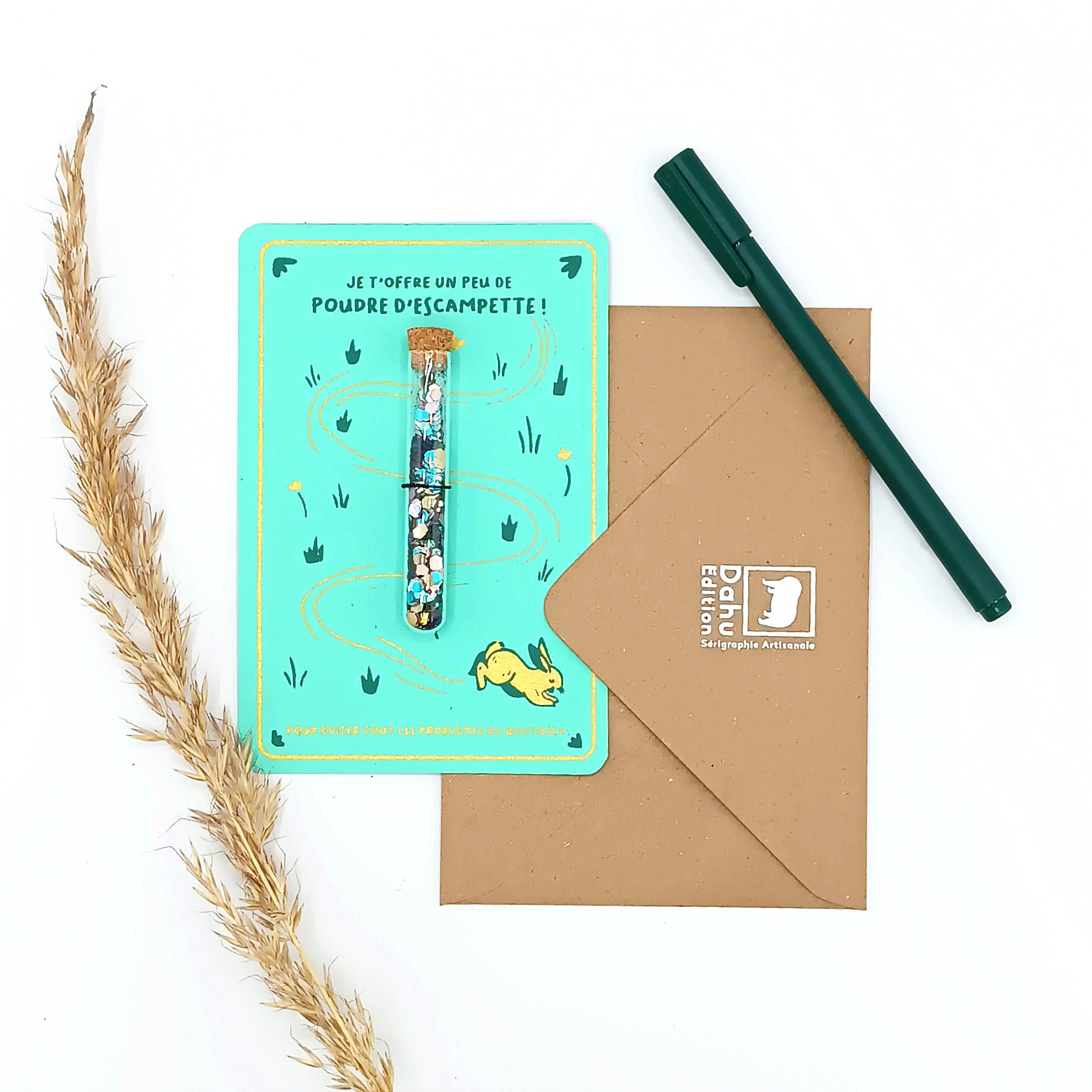 Carte Poudre d'Escampette . 10 X 15 cm