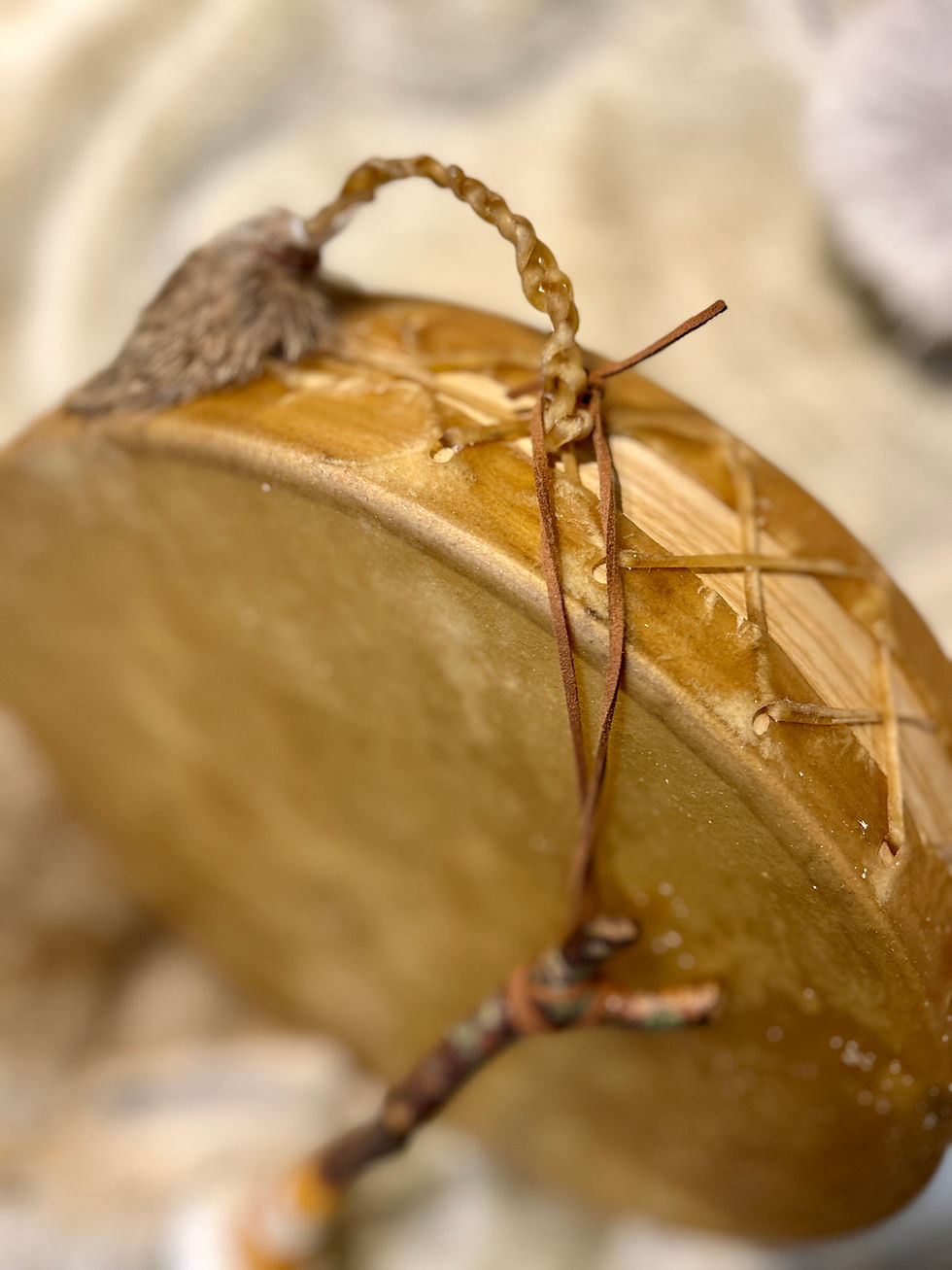 14 inch buffalo hide sweat lodge shamanic drum