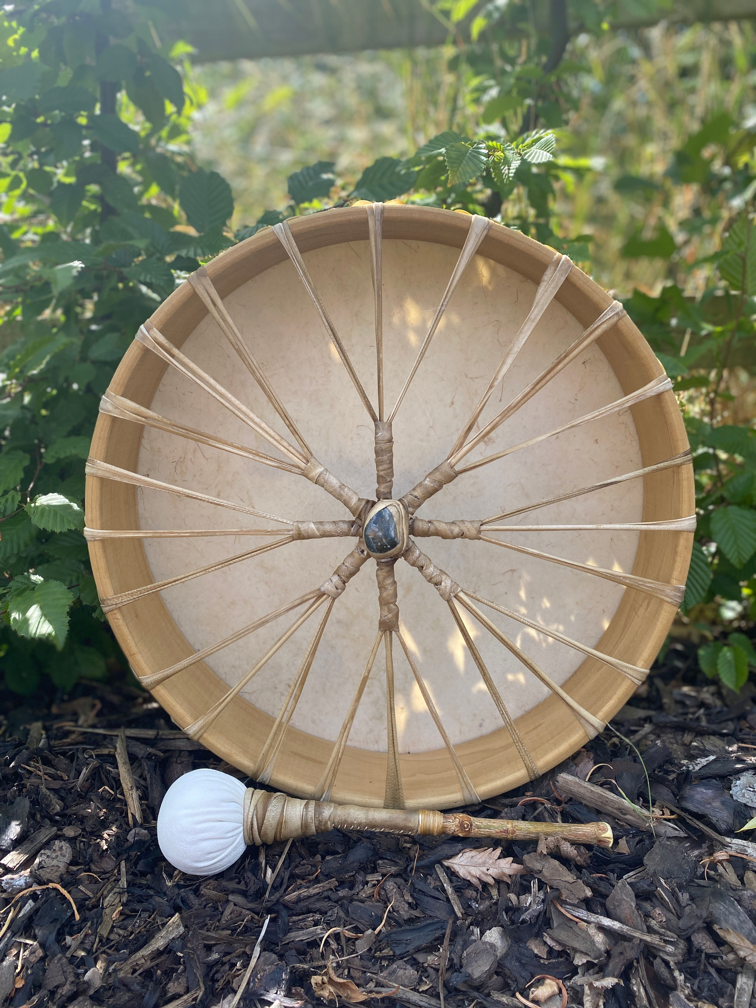 16 inch shamanic drum for sale uk rear view