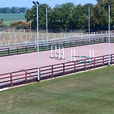 Wide view of arena for hire showing Jump 4 Joy fences available on site