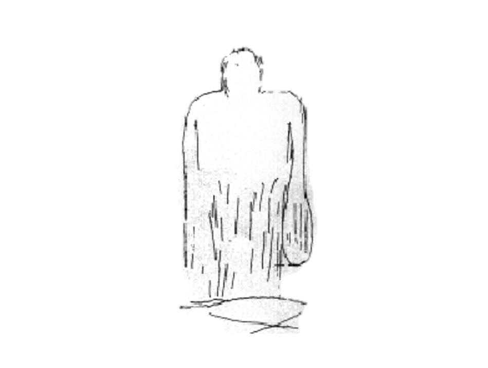 Ron Welch's sketch of the "Pitt Lake Giant"